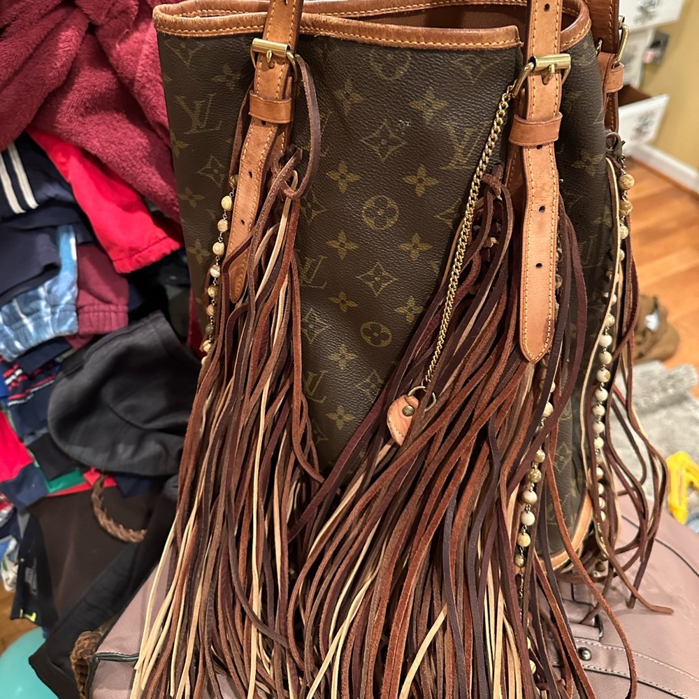 Louis Vuitton repurposed large beautiful bag authentic